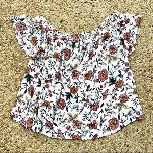 Old Navy Floral Viscose Wide Neck Blouse Plus Size XXL